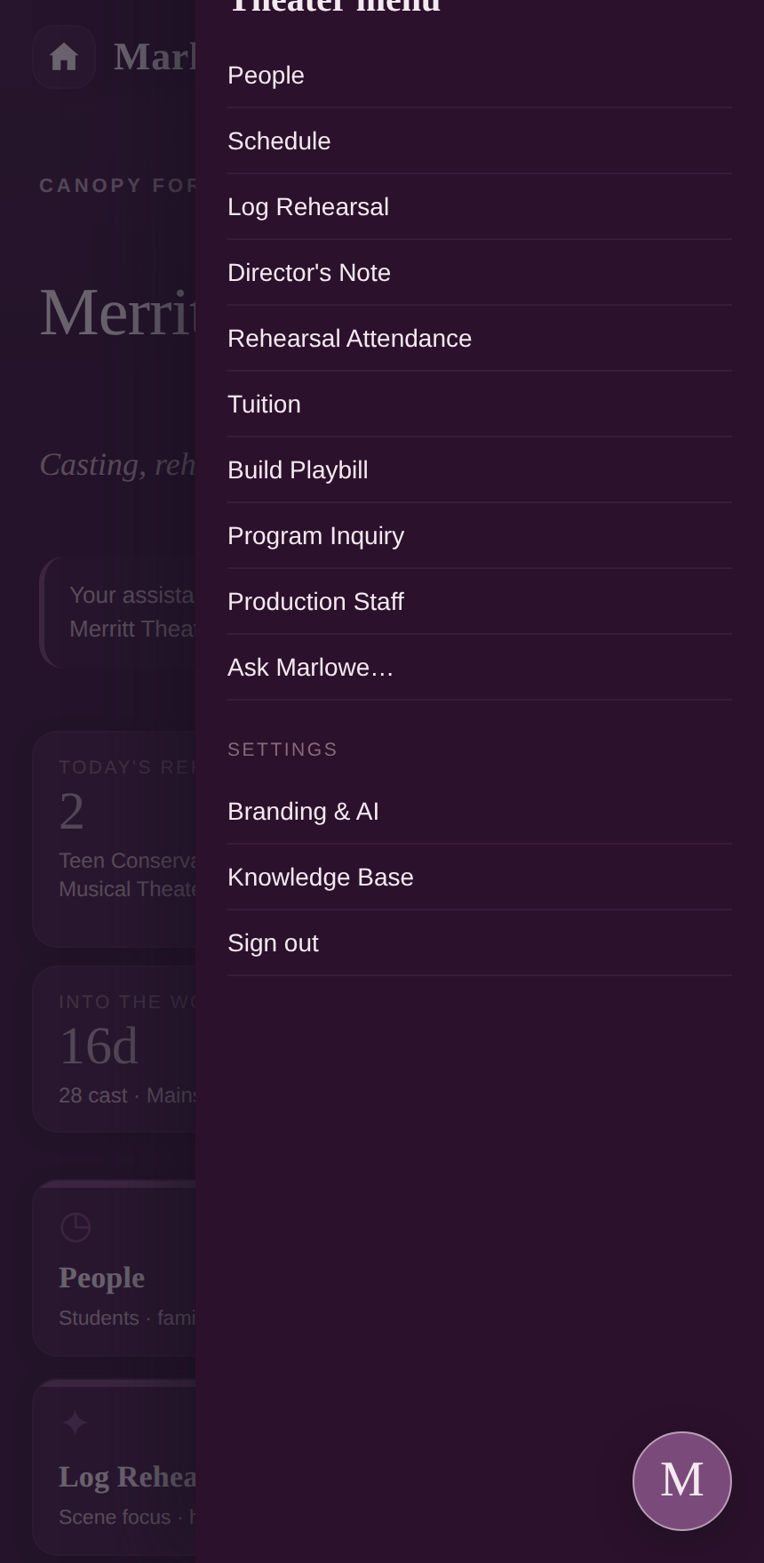 Theater app phone home